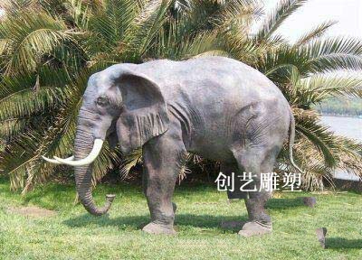 大象公园景观玻璃钢雕塑